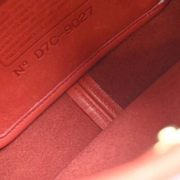 Coach Red Leather Handbag D7C-9027 125927 - Picture 10 of 10